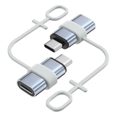 Bild av MoKo Lightning Female to USB C Male Adapter 2 Pack, Type Charger Connector for iPhone 15 Pro Max Plus, iPad, Support Charging/Data Transfer, NOT Audio/OTG, Gray
