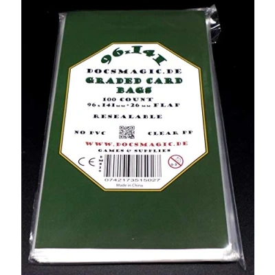 Bild av Docsmagic.de 100 Resealable Graded Card Sleeves 96 x 141 mm PSA BGS Bags