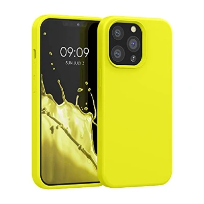 Bild av kwmobile Fodral kompatibelt med Apple iPhone 13 Pro mjukt skyddande TPU silikonfodral Chartreuse