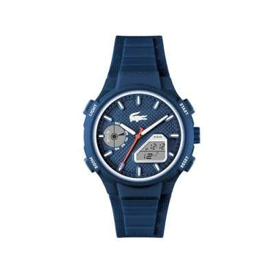 Bild av Lacoste analog digital multifunktion kvartsur för män LC33 kollektion med blått silikonarmband 2011370, BLÅ