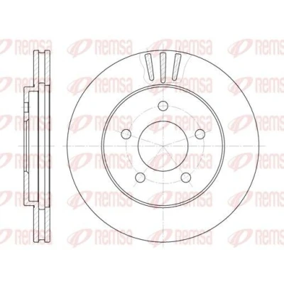 Bild av REMSA 6564.10 Disque de frein Essieu avant 282, 282 24 5 ventilé CHRYSLER: Voyager / Grand 3, 300M Berline