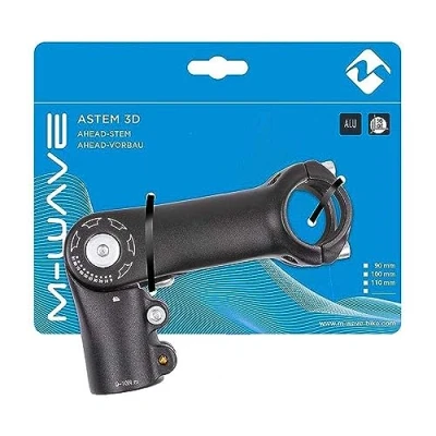 Bild av M Wave Unisex vuxen ST C2.1 Ahead styrstam, svart, justerbar från 0 90, EXT. 90 mm, för 31,8 mm