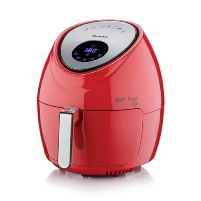 Bild av Ariete Airy Fryer XXL 4618, varmluftsfritös 7 liter, 60 minuters timer, LCD och pekskärm med matlagningssteg, maximal temperatur 200 C, kapacitet 2,5 kg, 1 800 W, röd