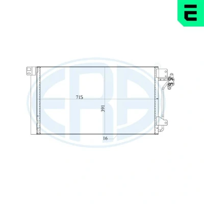 Bild av ERA 667180 Condenseur De Clim avec déshydrateur VOLKSWAGEN: Transporter 5 Bus, 5, Multivan (7HM