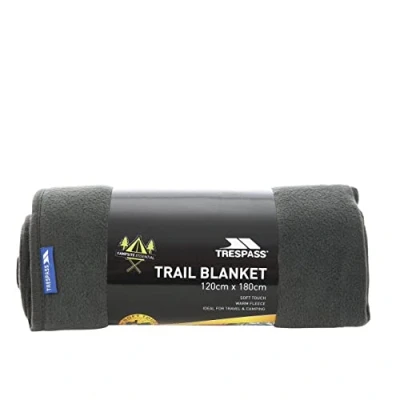 Bild av Trespass Snuggles, kol, mjuk varm fleece sovfilt 180 cm x 120 cm, grå