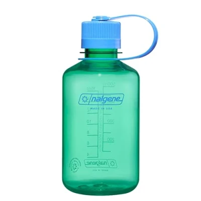 Bild av Nalgene Vattenflaska lätt tritanflaska okrossbar BPA fri för vandring, gym, 473,6 g, smal öppning, pastellgrön