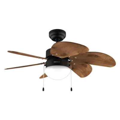 Bild av Cecotec Takfläktar EnergySilence Aero 365 Black&amp;Wood 50W, Diameter 92Cm, 3 Hastigheter, 6 Vändbara Blad, Vinter Sommarläge, Enkel Användning, Kedjebrytare