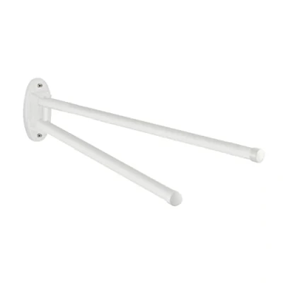 Bild av WENKO 18572100 Handdukshållare Basic 2 flexibla armar, Metall, 4,5 x 9,5 41 cm, Vit