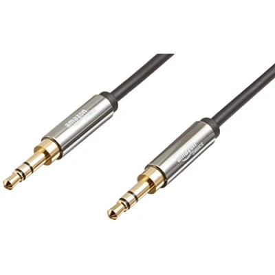 Bild av Amazon Basics Auxiliary kabel, stereoljudkabel, 3,5 mm jackkontakt till uttagskontakt, 1,2 m, svart