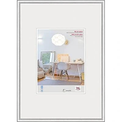 Bild av Walther Design Tavelram Silver 50 x 70 cm med konstglas, New Lifestyle plastram KVX070S
