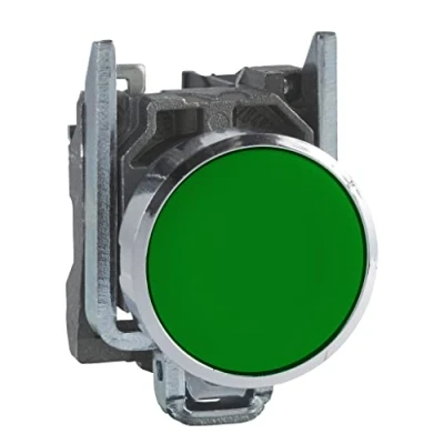 Bild av Schneider Electric, XB4BA31 tryckknapp, 22 mm, platt, grön, 1S, 600 V, taktil
