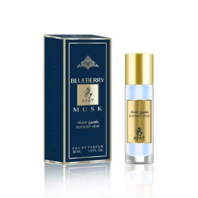 Bild av Ayat Perfumes Eau de Parfum MUSK 30 ml EDP Orientale Arab original presentidé för män och kvinnor miniatyrparfymer tillverkad designad i Dubai (Blueberry Musk)