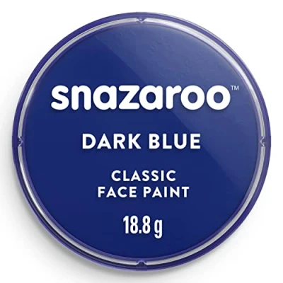 Bild av Snazaroo 1118333 Barnsmink, hudvänlig allergivänlig vattenbaserad ansiktsmakeup, vattenlösbar, parabenfri, 18 ml kruka mörkblå