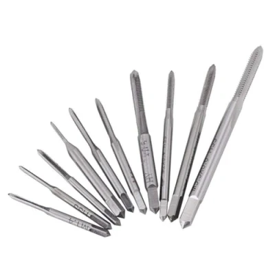 Bild av Metriska kranar set 10 st mini maskin handkran tråd gängtapp M1 / M1.2 M1.4 M1.6 M1.7 M1.8 M2 M2,5 M3/M3.5 gängkranar för klockor och klockknackning