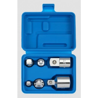 Bild av SONIC 300603 Kit d&#039;adaptateur d&#039;élargissement / réduction, cliquet 12,5 (1/2&quot;), 6,3 (1/4&quot;), 20 (3/4&quot;), 10 (3/8&quot;) 6 Acier chrome vanadium