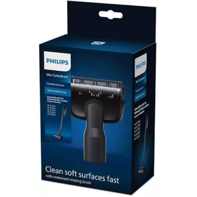 Bild av Philips Original Mini TurboBrush för sladdlösa dammsugare i 7000 och 8000 serien, rengör mjuka ytor snabbt, kompakt, kompatibel med: XC7053, XC7055, XC7057, XC8055, XC8057 (XV1684/01)