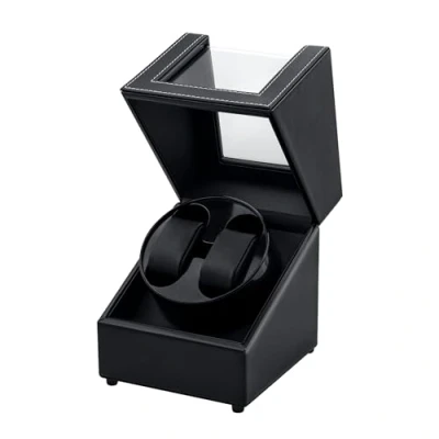 Bild av Mcbazel Double Watch Box, USB DC Automatisk laddare PU Läder Roterande Box