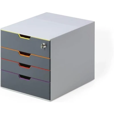 Bild av Durable 760627 förvaringsbox VARICOLOR 4 SAFE lådor i olika färger
