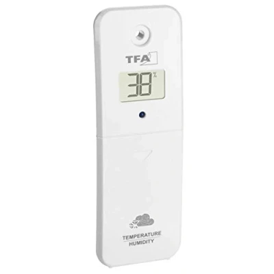 Bild av TFA Dostmann Thermo Hygro sändare, 30.3800.02, för WLAN väderstationer 35.8000 35.8001 35.8002 35.8003, klimatkontroll, vit