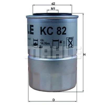 Bild av MAHLE ORIGINAL KC 32 Filtre à Carburant vissé RENAULT: ESPACE 3, Rapid, Super 5 3/5 portes