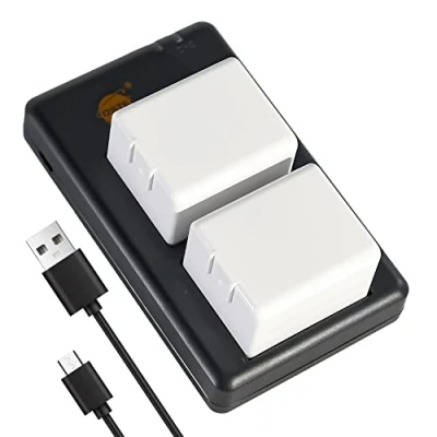 Bild av DSTE 2 st Arlo A1/A1B(2000mAh/7,2 V) batteriladdare kompatibel med Pro batteri, batteri (VMA4400), säkerhetskamera