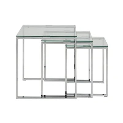Bild av AC Design Furniture insättningsbord Jannis, B: 50 x T:50 H: 55 cm, Glas, Klar