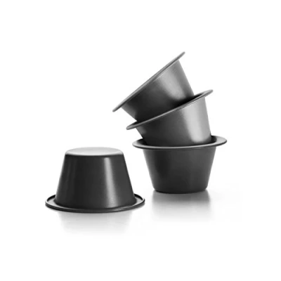 Bild av IBILI 827800 Puddingformsset 8 x 5 cm 4 delar, stålplåt, svart, cm, enheter