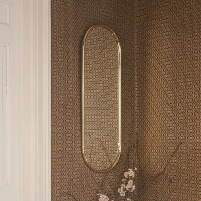 Bild av AYTM Angui spegel, guldfärgad, höjd 78 cm, glas, stål