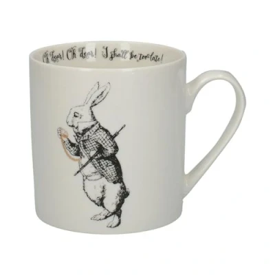 Bild av V&amp;A Alice i Underlandet mugg presentförpackning, &quot;White Rabbit&quot;, fint porslin, vit, 350 ml