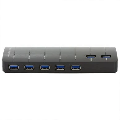 Bild av Deltaco USB 3.0 Hub 7xType A hun strømadapter 7 porte Svart