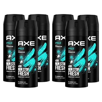 Bild av Axe Kroppsspray Apollo utan aluminiumsalter 6 x 150 ml