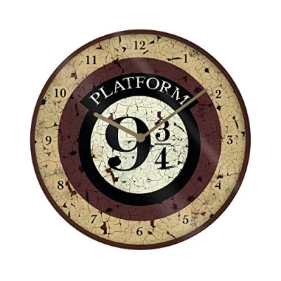 Bild av Pyramid International Gamesland Harry Potter plattform 9 3/4 plastklocka diameter 25 cm GP85543 brun