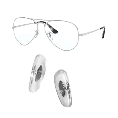 Bild av HiCycle2 Ray Ban Ersättande näsdynor för Aviator RB3025 RB3539 RB3026 RB3447 RB4263 RB3548 RB3716 RB3816 RB3548N Solglasögon Reparationskit Clip on, Bonus Väska, Klar, 14mm