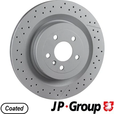 Bild av JP GROUP 1363204900 Disque de frein Essieu arrière 345 26 5 ventilé l&#039;intérieur, fendu/perforé revêtu MERCEDES BENZ: Classe ML, GLE SUV, Coupe