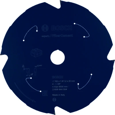 Bild av Bosch Expert for Fibre Cement cirkelsågklinga för sladdlösa sågar 160x1,8/1,2x20 T4