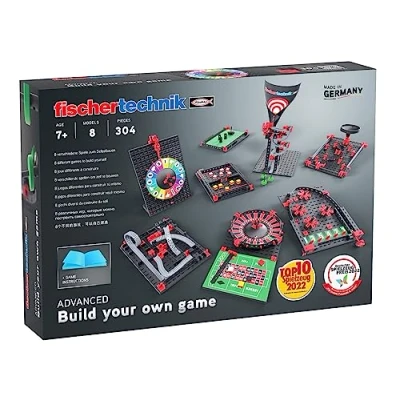 Bild av fischertechnik Build Your Own Game 564067 byggsats med roulette, labyrint och mer från 7 år