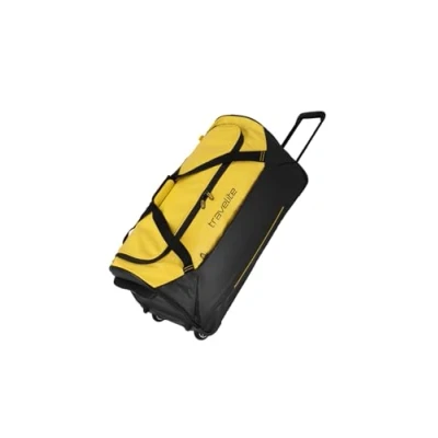 Bild av Travelite Trolley resväska med hjul av vattenavvisande material, GUL, 71 cm / 97 Liter, Rullresväska material
