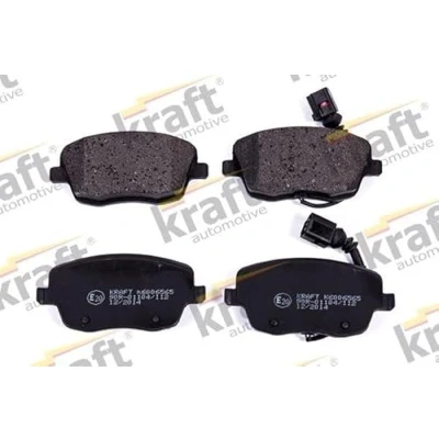 Bild av KRAFT 6006565 Jeu de plaquettes frein Essieu avant contact signal d&#039;usure inclus SKODA: Fabia 2, Roomster, I 5 portes