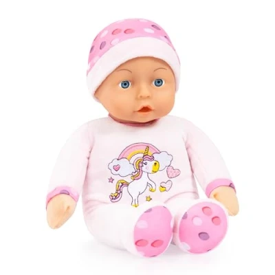 Bild av Bayer Design 93029AB första baby docka mjuk kropp, 30 cm, rosa, enhörning