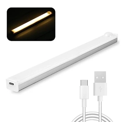 Bild av Vinmooog LED list, lampa, ljus, underbyggd kök, 3 lägen, dimbar, skåpbelysning, lampa med rörelsedetektor inomhus trappbelysning,
