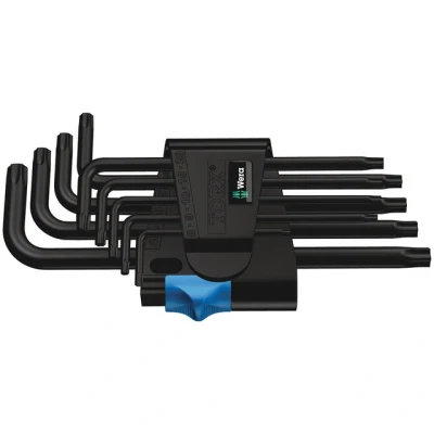 Bild av Wera 967/9 TX HF 1 L key set with holding function BlackLaser 9 pieces