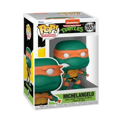 Bild av Funko POP! TV: Teenage Mutant Ninja Turtles (TMNT) Michelangelo Vinylfigur för samlingsbruk Presentidé Officiell Merchandise Leksaker barn och vuxna TV