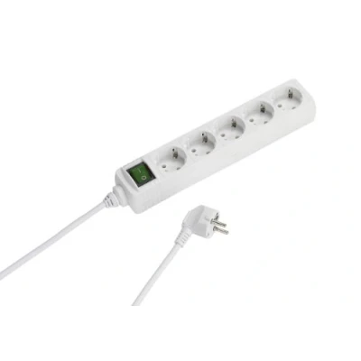 Bild av Vivanco EBLS 5W, 1,4 m, inomhus, 1,5 mm ², Vit, 5 AC utgångar, 1 styck