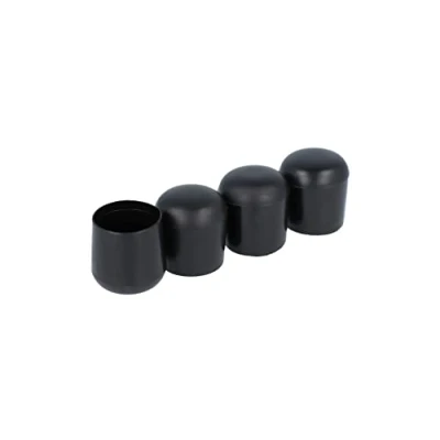 Bild av Gleitgut 4 x fotkåpor runda rörkåpor svarta stolkåpor ändkåpor för rör (23 mm)
