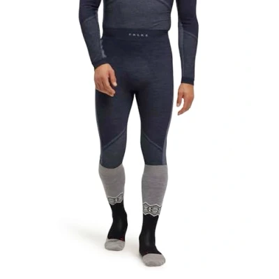 Bild av FALKE herr Baselayer byxor Wool Tech Trend 3/4 M TI ull funktionsmaterial snabbtorkande 1 styck, blå (Space Blue 6116), XXL