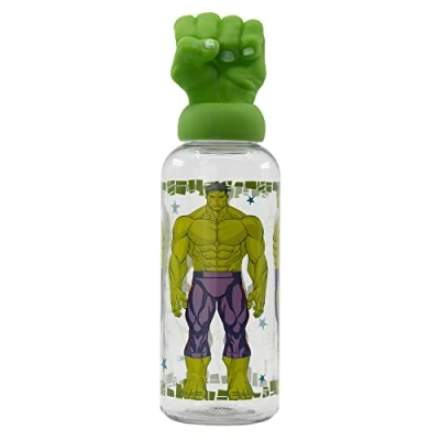 Bild av Stor 3D figurine flaska 560 ml för barn AVENGERS HULK