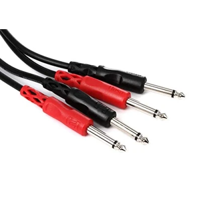 Bild av Hosa CPP202 dubbel kabel (6,3 mm TS dubbelsidig 2 m)