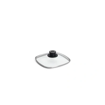 Bild av Ylle säkerhetsglaslock, fyrkantig, 20 x cm, lockknapp med permanent ventilation, rostfritt stål, transparent, ugnssäker upp till 250