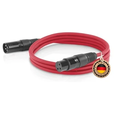 Bild av ETEC, XLR kabel, mikrofonkabel, kontakt till uttag, anslutningskabel, blå, 3,00 m