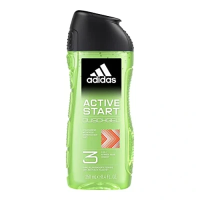 Bild av adidas 3 i 1 Active Start duschgel för honom, med aromatisk kryddig doft, 250 ml